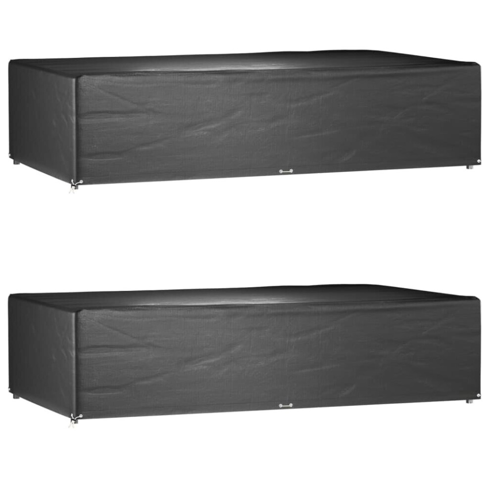 Vidaxl Garden Furniture Covers Patio Set Cover 2 Pcs 12 Eyelets Rectangular