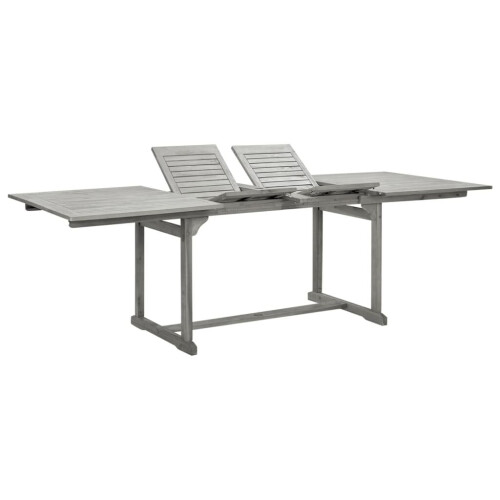 VidaXL vidaXL Solid Acacia Wood Garden Dining Table Patio Extendable Dinner Table