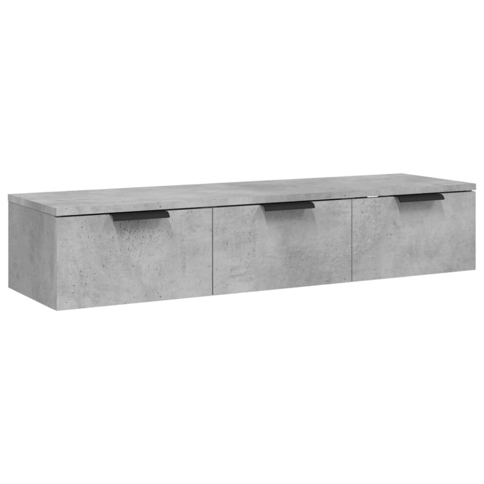 Vidaxl (Concrete Grey) Wall Cabinet Floating Tv Unit Media Cabinet Storage Engineered Wood
