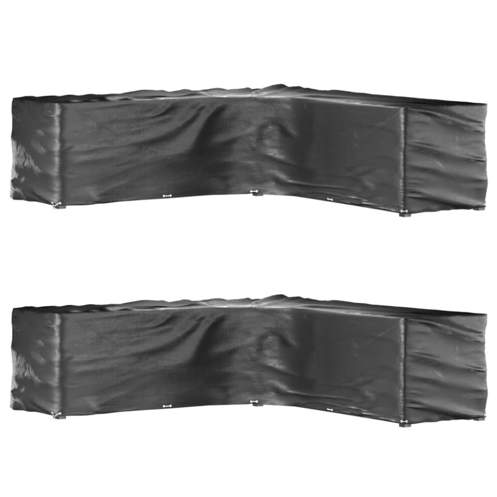 Vidaxl (300 X 300 X 90 Cm/ 2 Pcs) L-Shaped Garden Furniture Covers Outdoor Furniture Cover 16 Eyelets