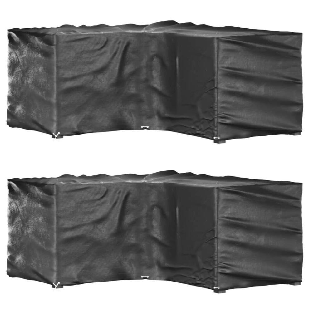 Vidaxl (185 X 185 X 90 Cm/ 2 Pcs) L-Shaped Garden Furniture Covers Outdoor Furniture Cover 16 Eyelets