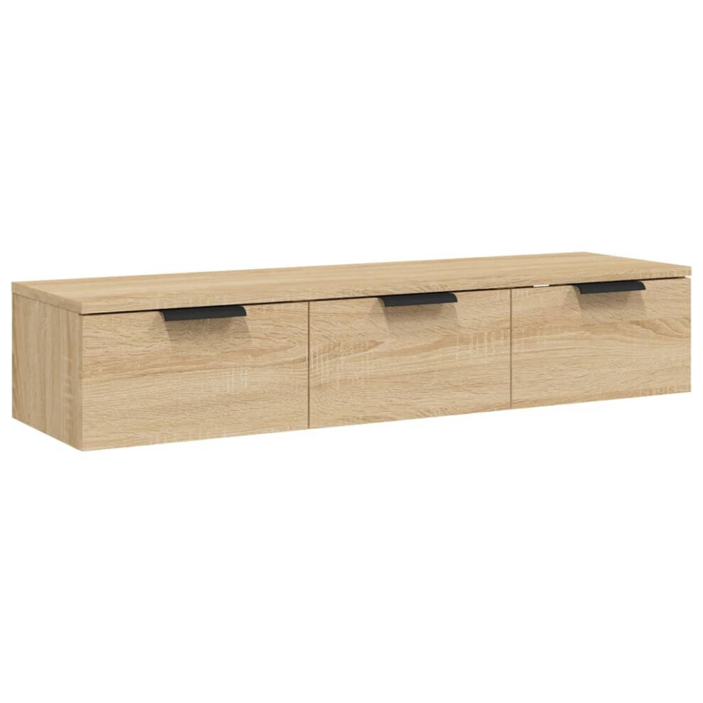 Vidaxl (Sonoma Oak) Wall Cabinet Floating Tv Unit Media Cabinet Storage Engineered Wood