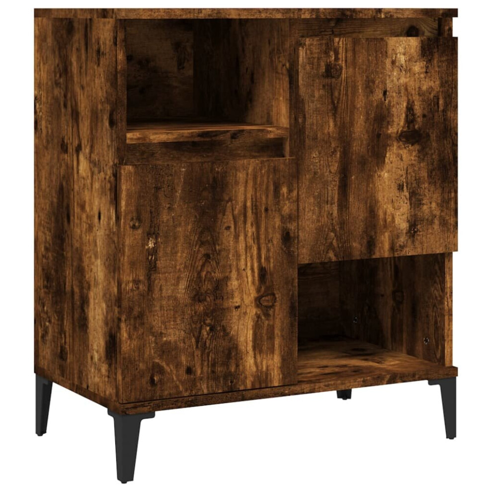 Vidaxl (Smoked Oak) Sideboard Cabinet Cupboard Highboard Home Organiser Engineered Wood