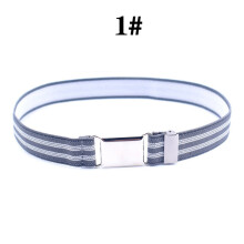 Unisex Canvas Striped Belts Alloy Buckle Adjustable Boys Girls Elastic Belt Waistband Children's Pant Accessories 35-75cm