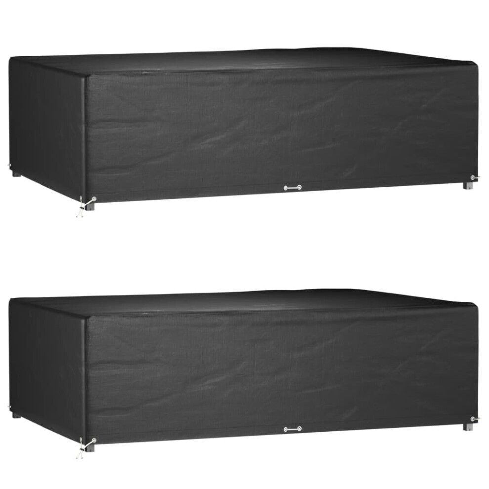 Vidaxl Garden Furniture Covers Patio Set Cover 2 Pcs 12 Eyelets Rectangular
