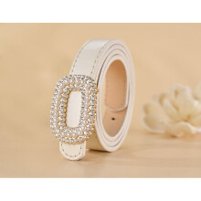 (white-80cm) children's belts Leisure Metal buckle Children's Belt Boys Girls More Jeans women's belt