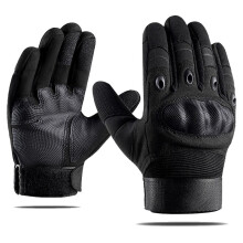 (Black-L) Touch Screen Tactical Gloves Army Paintball Military Shooting Airsoft Combat Anti-Skid Protection Hard Knuckle Full Finger Glove