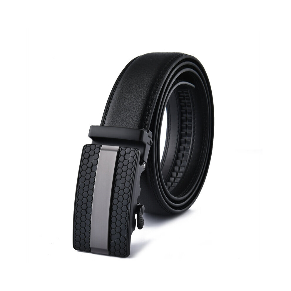 Men'S Belt Cowhide Leather Waistband Business Automatic Buckle Sport Belts For Jean-image-OPC-PBQSCDJ-NEW