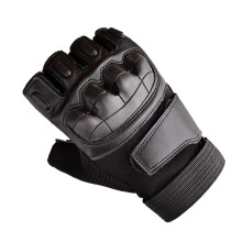 (01 Black-L) Riding Anti-Skid Wear Resistance Unisex Fingerless Gloves Military Gear Breathable Tactical Gloves Gloves Tacticos Militar