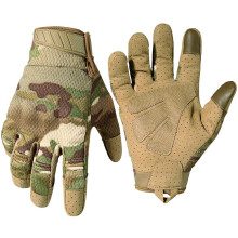 (CP White-L) Camo Touch Screen Tactical Full Finger Gloves Army Military Paintball Bicycle Shooting Motorcycle Airsoft Combat Gear Men Women