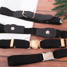 4PCS Children Adjustable Buckle Belt Kids Stretch Clasp Elastic Waistband Easy Buckles Belt For Kids Toddl