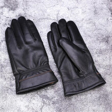 (not plus velvet White-L) Autumn Winter Leather Gloves Women Sheepskin Wrist Casual Driving