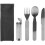 5 Piece Stainless Steel Camping Cutlery Set 1