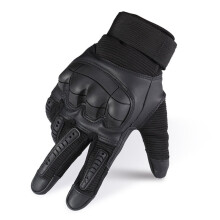 (Black-L) Men Full Finger Tactical Gloves Military Paintball Shooting Airsoft Women Touch Screen Protective Gear Outdoor Cycling Gloves