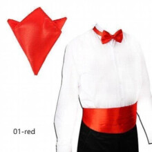 Men?s Formal Party Wedding Cummerbund Sets Bow Tie Pocket Square Tuxedo Cummerbunds Belt