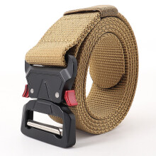 Tactical Youth Belt Hip Hop Canvas Woven Girdle Outdoor Sports Quick Release Metal Buckle Nylon Waistband Unisex