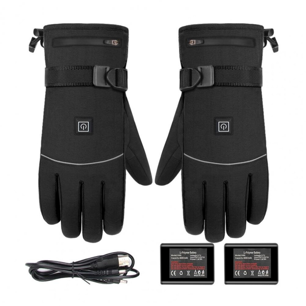 Motorcycle Heated Gloves Winter Warm Windproof Heated Gloves Screen Skiing Heated Motorcycle Warm Gloves For Cycling Multicoloured 885658212360
