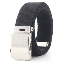 (Black White-150cm) 3.2cm Unisex canvas belts Multicolor Children Boys and girls Outdoor Training Jeans Belt Waistband 110-160cm