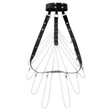 Mens Night Parties Clubwear Punk Gothic Body Shoulder Chest Belt Buckle PU Leather Harness Gay Male Metal Chain Halter