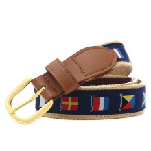Leather embroidery canvas belt needle buckle lazy belt students belt low-cost manufacturers direct For children adults