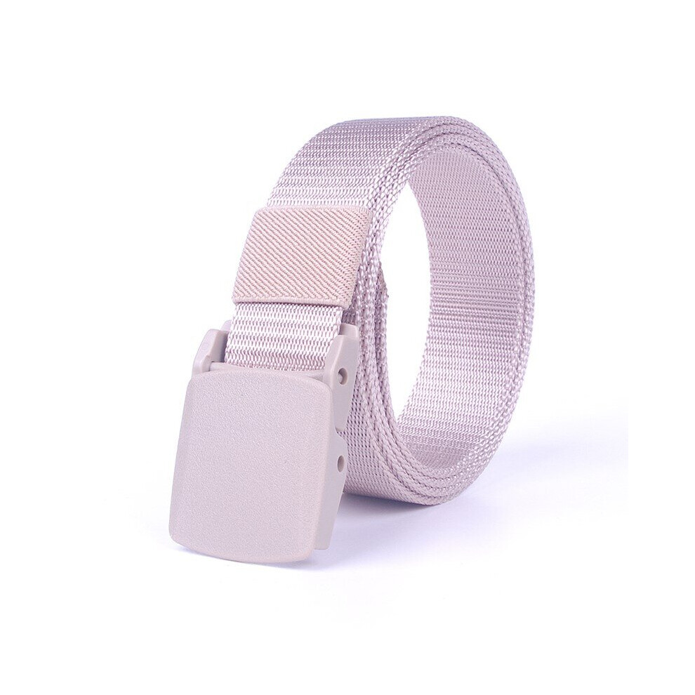 (Khaki White-120cm) Men/women Narrow Belt Outdoor Travel Tactical Belt POM Quick-drying High Automatic Buckle Canvas Military Belts-image-OPC-PBQSJBD-NEW