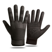(03 Black-M) Outdoor Unisex Protect Tactical Equipment Tactical Gloves Camouflage Anti-Wear Military Equipment Men'S Gloves Riding Gloves
