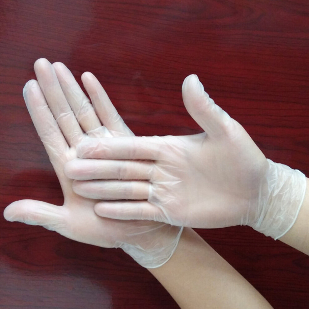 100Pcs Latex Pvc Disposable Gloves Thicken Transparent Kitchen Baking Household Hair Dye 885658218843