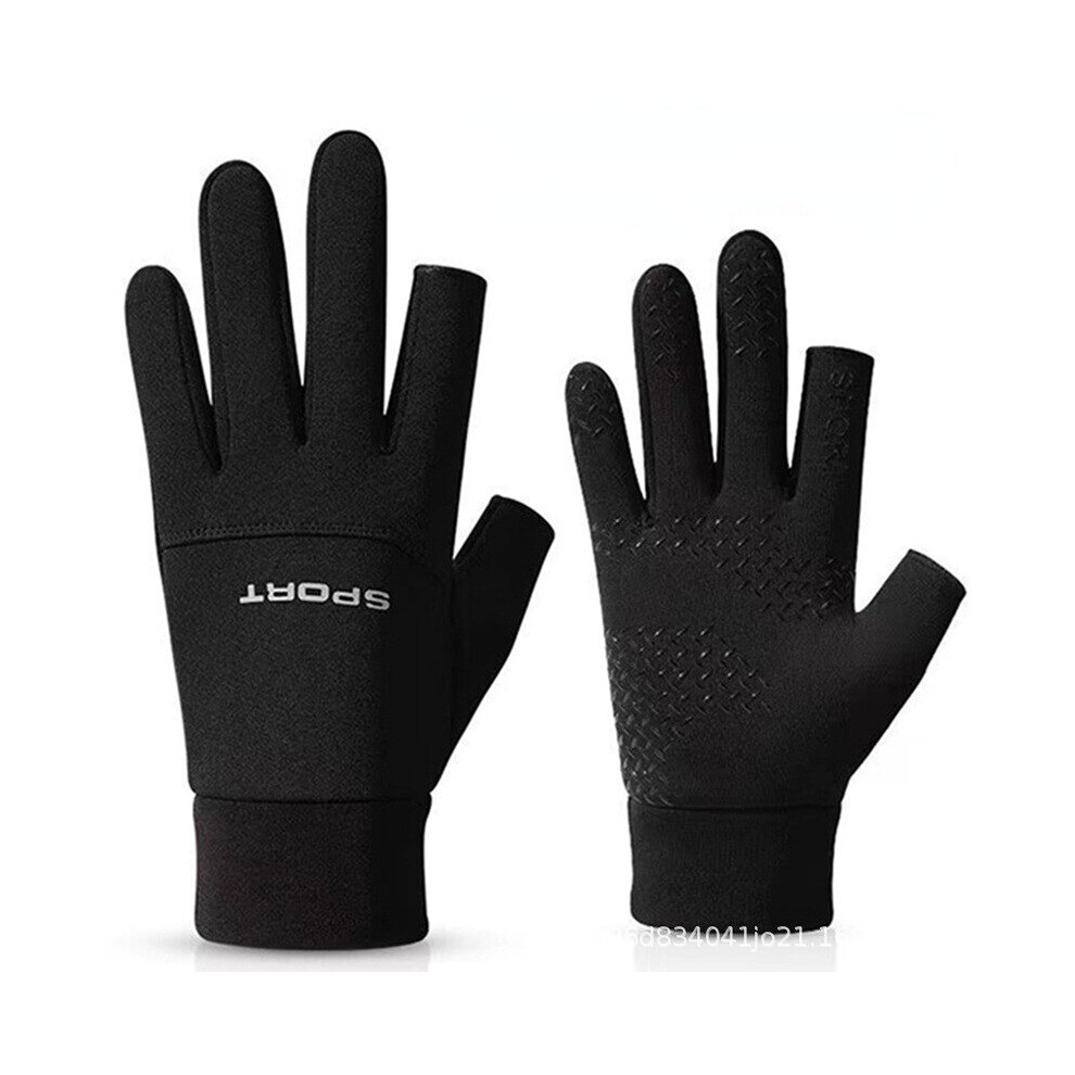 (Q White-Xl) Outdoor Waterproof Driving Running Bicycle Glove Touchscreen Solid Cycling Windproof Riding Motorcycle Ski Warm Gloves Multicoloured 885658219338