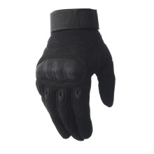 (Black-L) Touch Screen Army Military Tactical Gloves Paintball Airsoft Shooting Combat Anti-Skid Bicycle Hard Knuckle Full Finger Gloves