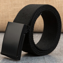 (Color 5 White-110cm) Unisex Metel Buckle Canvas Belts Breathable Girls Leisure Sport Jeans Accessories Mens Outdoor Cinto Candy