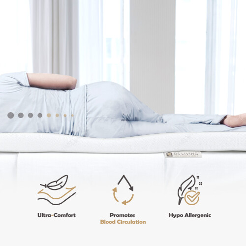 DS Living (3FT SINGLE ) DS Living Memory Foam Mattress Topper 7.5cm Thick 2