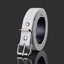 (06 White-85cm) Kids Belt Strap Hight Pu Leather Children Belt Boys/girls Buckle Pants Belts 2.2cm
