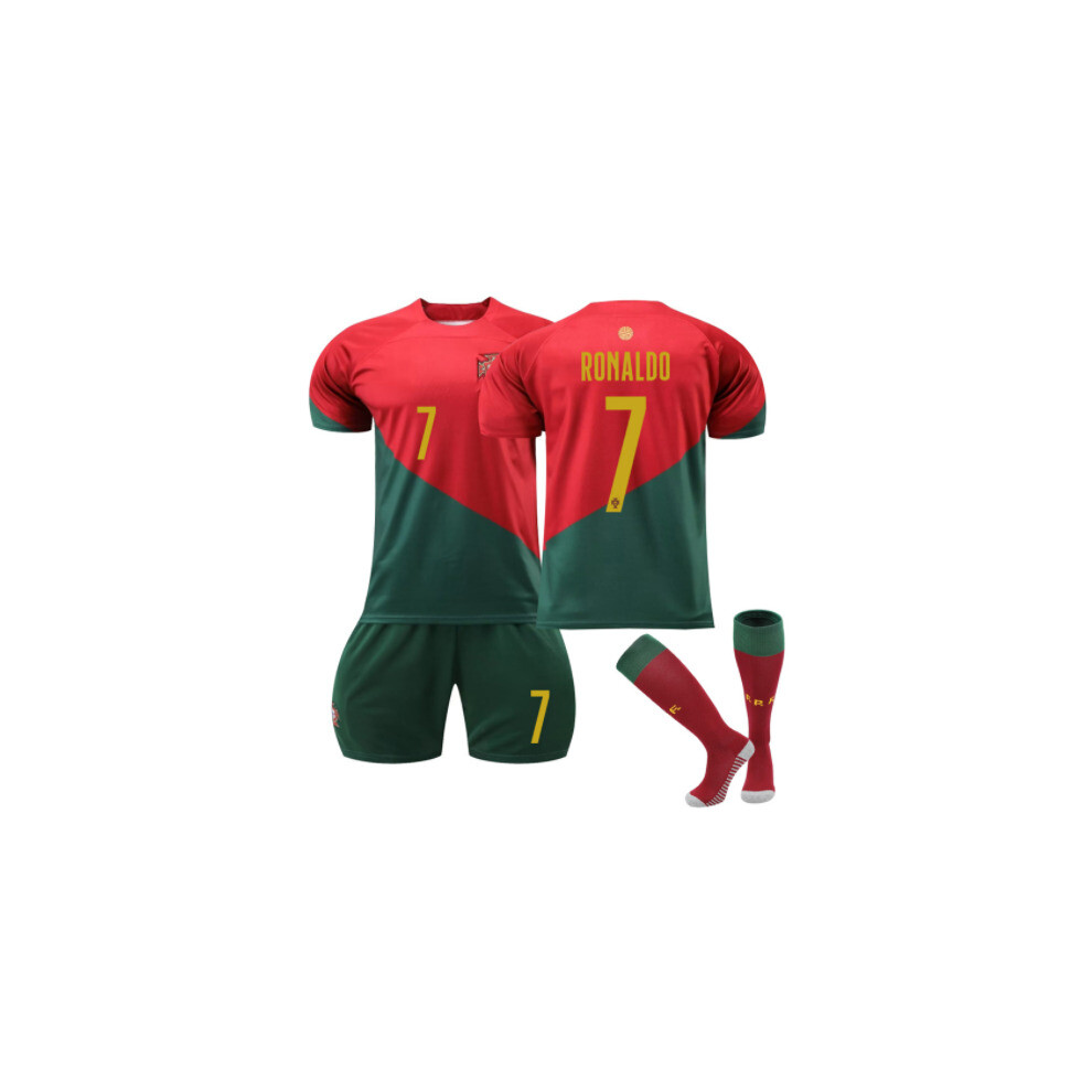 (24, Green 7B) 2023-24 Boys girls kids Football Jersey suit RONALDO 7# Adult sport ins fashion Uniforms set Men women Unisex