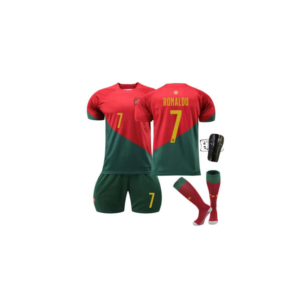 (26, Green 7A) 2023-24 Boys girls kids Football Jersey suit RONALDO 7# Adult sport ins fashion Uniforms set Men women Unisex