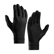 Soft 1 Pair Non-Slip Stretchy Arthritis Gloves Men Women Finger Gloves Solid for Outdoor