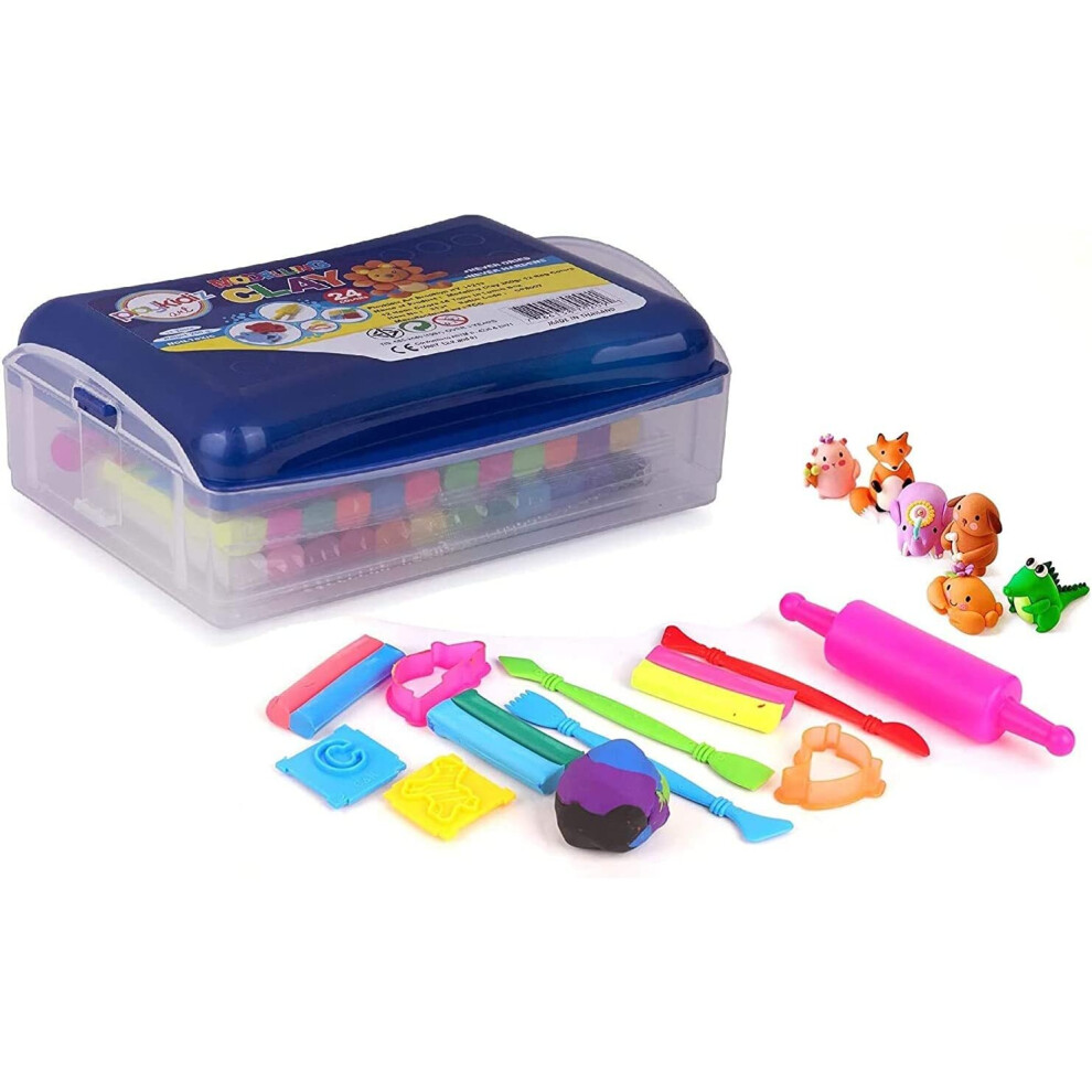 Playkidiz Polymer Clay Starter Set with Tools, Modelling Educational DIY for Kid