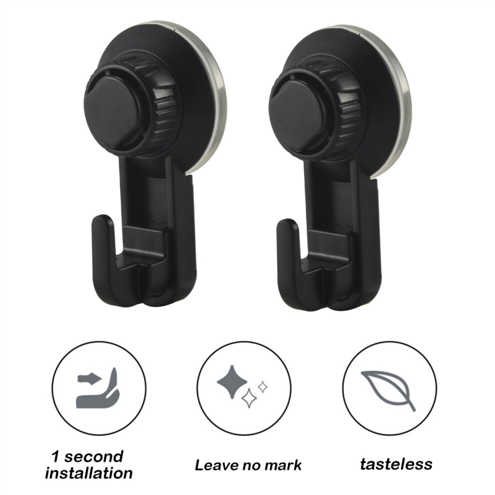 2 Pcs Suction Cup Hooks Powerful Suction Cup Bathroom Hooks,Vacuum Wall Hooks for Towel,Waterproof Shower Hooks