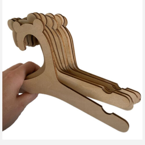 30 Pcs Wooden Hanger for Baby Clothes Natural Wood Hanger for Baby Clothes Hanger Rack Room Nursery Decor