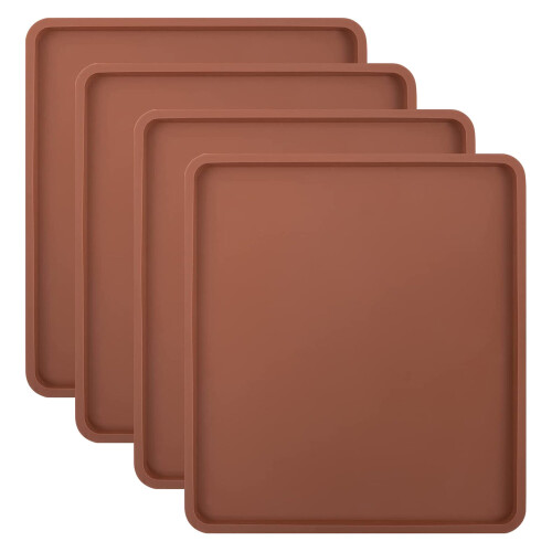 4PCS Silicone Dehydrator Mats with Edge - Silicone Sheets Compatible , Silicone Tray Liner, High Temperature