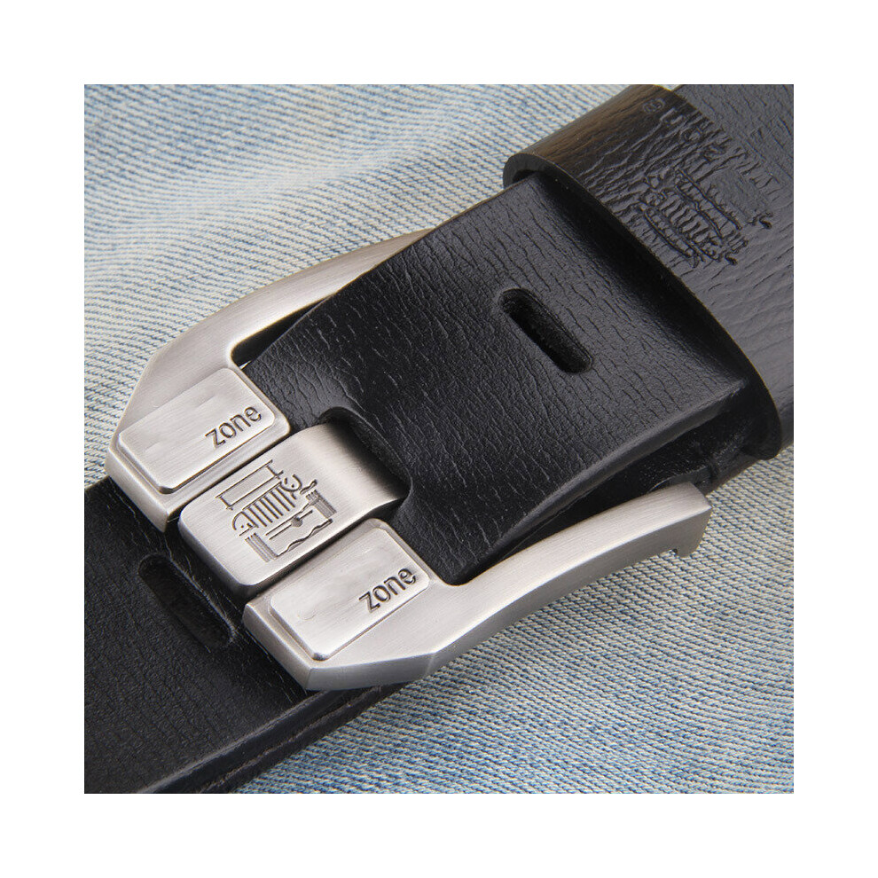 (Black-115CM) Men Belt Famous Leather Men's Belt Alloy Pin Buckle Jeans Belts for Men Business Belt-image-OPC-PBQV7SQ-NEW