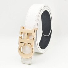 (white-100cm) Belt Female Kids 2.2cm Wide Leather Alloy Men Pin Buckle Belt Ladies Jeans Children Boys Dress Belt