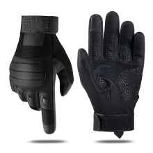 (01 Black-M) Wear Resistance Outdoor Anti-Skid Gloves Tacticos Militar Solid Tactical Equipment Tactical Gloves Riding Gloves