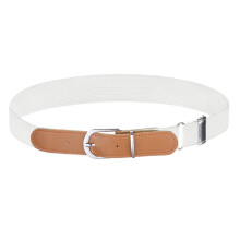 Canvas Elastic Belt for Kids Alloy Pin Buckle Stretch Belt for Boys Girls PU Splice Waistband Straps Adjustable Belt