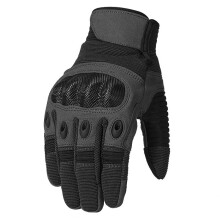 (Black-M) Army Military Tactical Gloves Men Paintball Airsoft Carbon Knuckle Full Finger Glove Anti-Skid Bicycle Combat Mitten