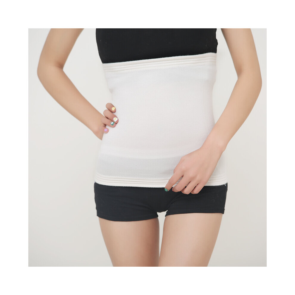 White,Multicoloured (1 Piece White White-M) Women And Men Autumn Thin Elastic Knit Cummerbunds Waist Back Support Fitness Female Warm Coldproof Slimming Shaper