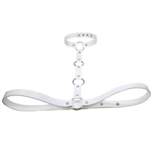 Women`s Sexy Halloween Punk Cosplay Punk O Ring Choker Faux Leather Belt Body Harness