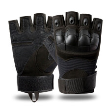 (Half Black White-M) Army Military Tactical Gloves Paintball Airsoft Shooting Outdoor Riding Fitness Hiking Fingerless/Full Finger Gloves