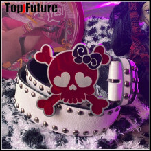 Women Girl Men decorat Gothic Lolita Punk Harajuku skull laziness belt waist belt Gpthic Lolita cosplay party belt