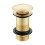 NES Home Push Button Unslotted Basin Waste Sprung Brushed Brass 1