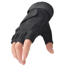(Black-M) Outdoor Tactical Gloves Airsoft Sport Gloves Half Finger Military Men Women Combat Shooting Fitness Fingerless Gloves
